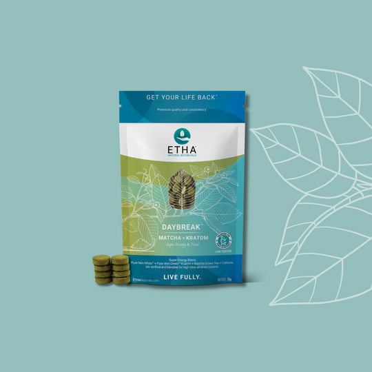 DayBreak™ Kratom Tablets - Super Energy & Focus - ETHA Natural Botanicals