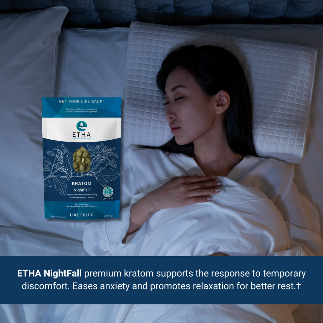 NightFall™ Kratom Tablets - Calm & Rest - ETHA Natural Botanicals