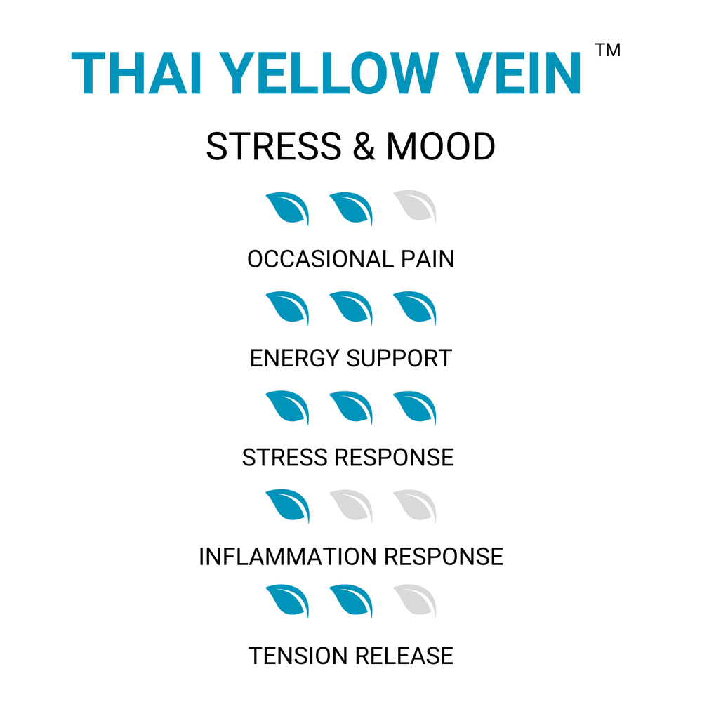 Thai Yellow Pure Vein Kratom - Stress & Mood - ETHA Natural Botanicals