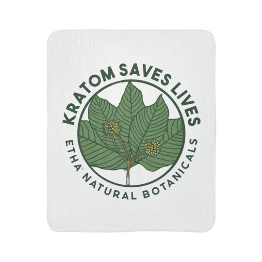 Kratom Saves Lives - Fleece Sherpa Blanket