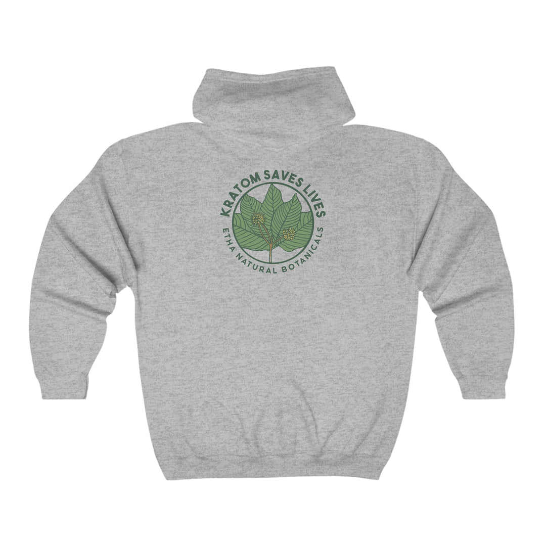 Kratom Saves Lives - Unisex Heavy Blend™ Full Zip Hooded Sweatshirt