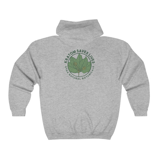 Kratom Saves Lives - Unisex Heavy Blend™ Full Zip Hooded Sweatshirt