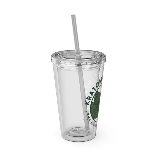 Kratom Saves Lives - Kratom Drink Tumbler with Straw, 16oz