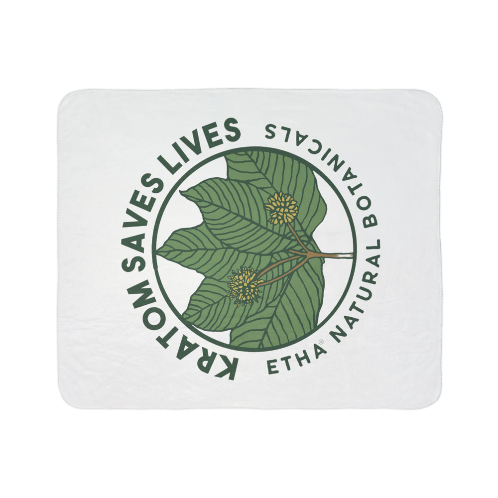 Kratom Saves Lives - Fleece Sherpa Blanket