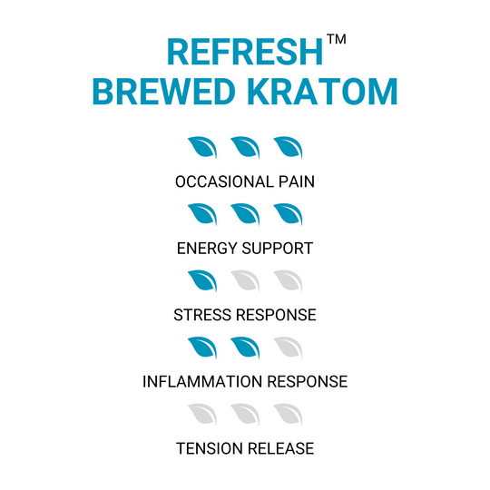 ReFresh Brewed Kratom - ENERGY & PAIN (6 Bottles) - ETHA Natural Botanicals