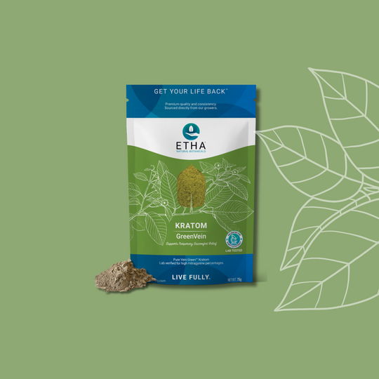 Green Pure Vein Kratom - Relief - ETHA Natural Botanicals