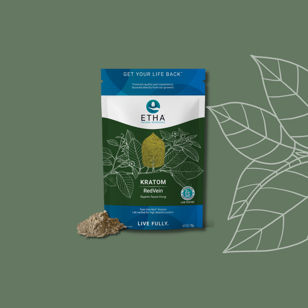 Red Pure Vein Kratom Powder - Rest - ETHA Natural Botanicals