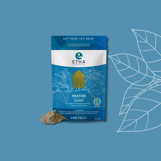 SunSet™ Kratom Powder - Relief & Relaxation - ETHA Natural Botanicals