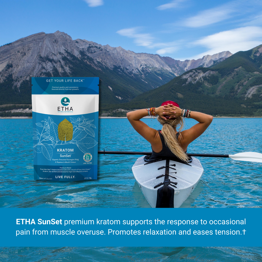 SunSet™ Kratom Powder - Relief & Relaxation - ETHA Natural Botanicals