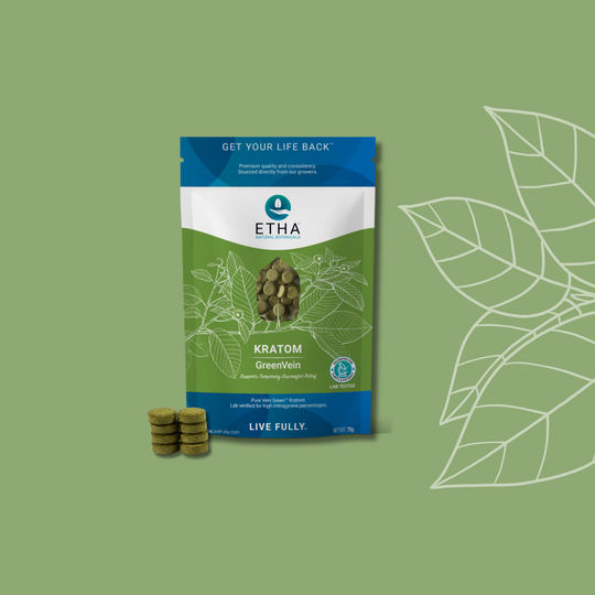 Green Pure Vein Kratom - Relief - ETHA Natural Botanicals