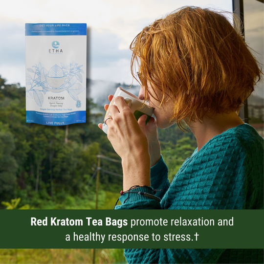 ETHA's Red Kratom Tea Bags - 16 Count - ETHA Natural Botanicals